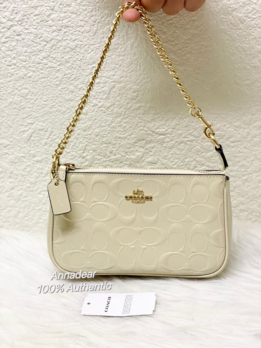 NWT Coach Nolita 19 In Signature Leather CU000 Color: Gold/ Chalk