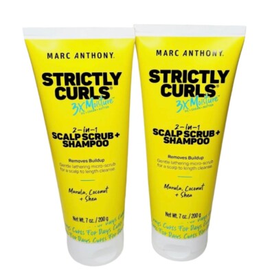 2x Marc Anthony Strictly Curls 2-in-1 Scalp Scrub + Shampoo 7oz