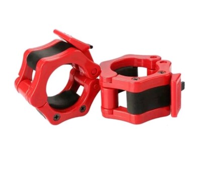 Barbell Clips, Red-black, 1 pair, New Open Box