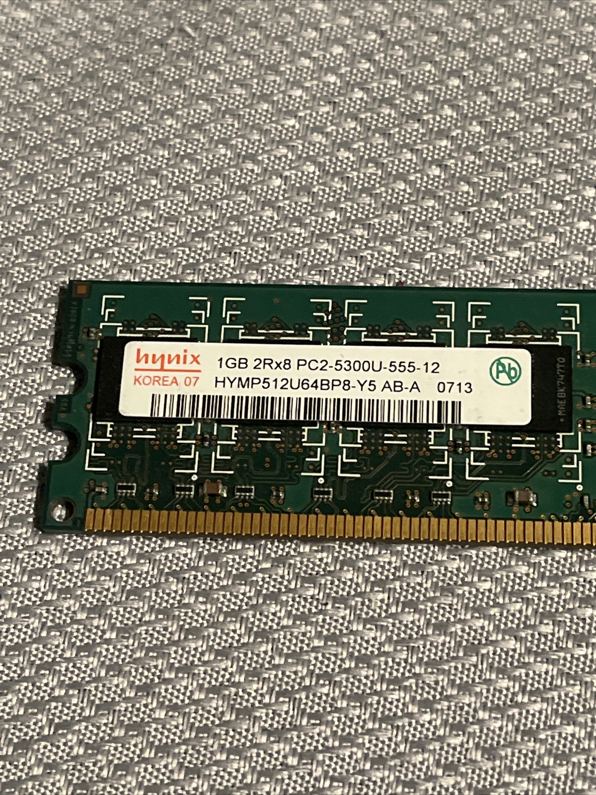 Hynix 1GB 2Rx8 PC2-5300U-555-12 HYMP512U64CP8-Y5 AB-C 0733 | eBay