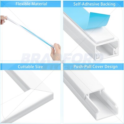 Mini Canalina Portacavi 3 Metri, Passacavo In Pvc Morbido Canaline Fili Elettrici, Copricavo - Foto 12