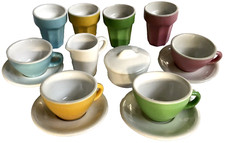 IKEA DUKTIG 15 Piece Ceramic Mini Coffee Tea Demitasse Set Pastel