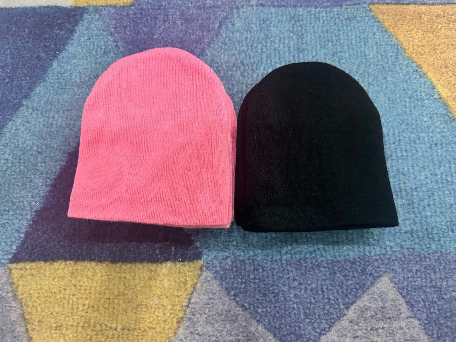 Unisex Plain Knit Beanie Hat for Men and Women - Warm Winter Skull Cap with Slouchy Cuff