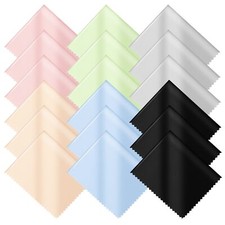 18 Pack Microfiber Glasses Cleaning Cloths for Cell Phones Screens Lenses