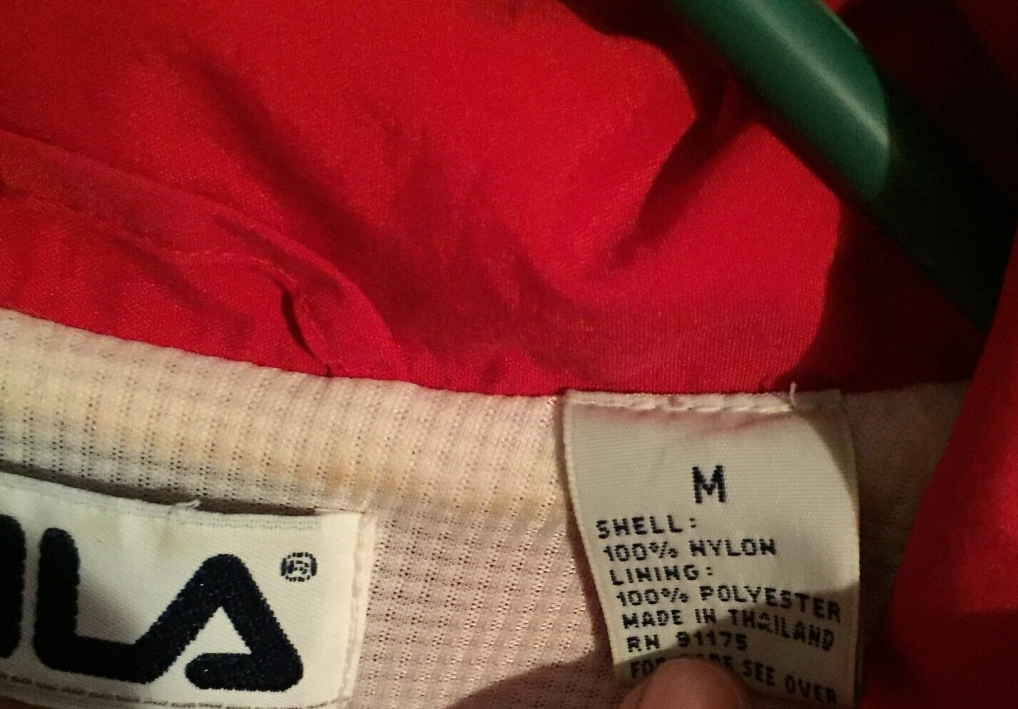 Giacca vento Fila donna taglia M 1 2 zip tasche coulisse rossa