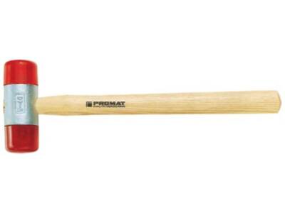 PROMAT  Plastikhammer  Kopf-D. 32 mm Kopflänge 96 mm Celluloseacetat rot Holz