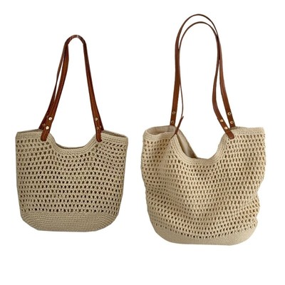 Delicate Beach Shoulder Bag for Women Large Capacity Handbag Bucket Bags