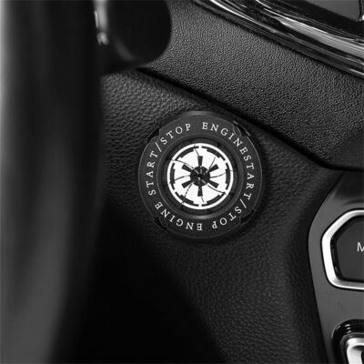 Rotary Push Start Button Cover Galactic Empire Engine Start Stop Switch Black
