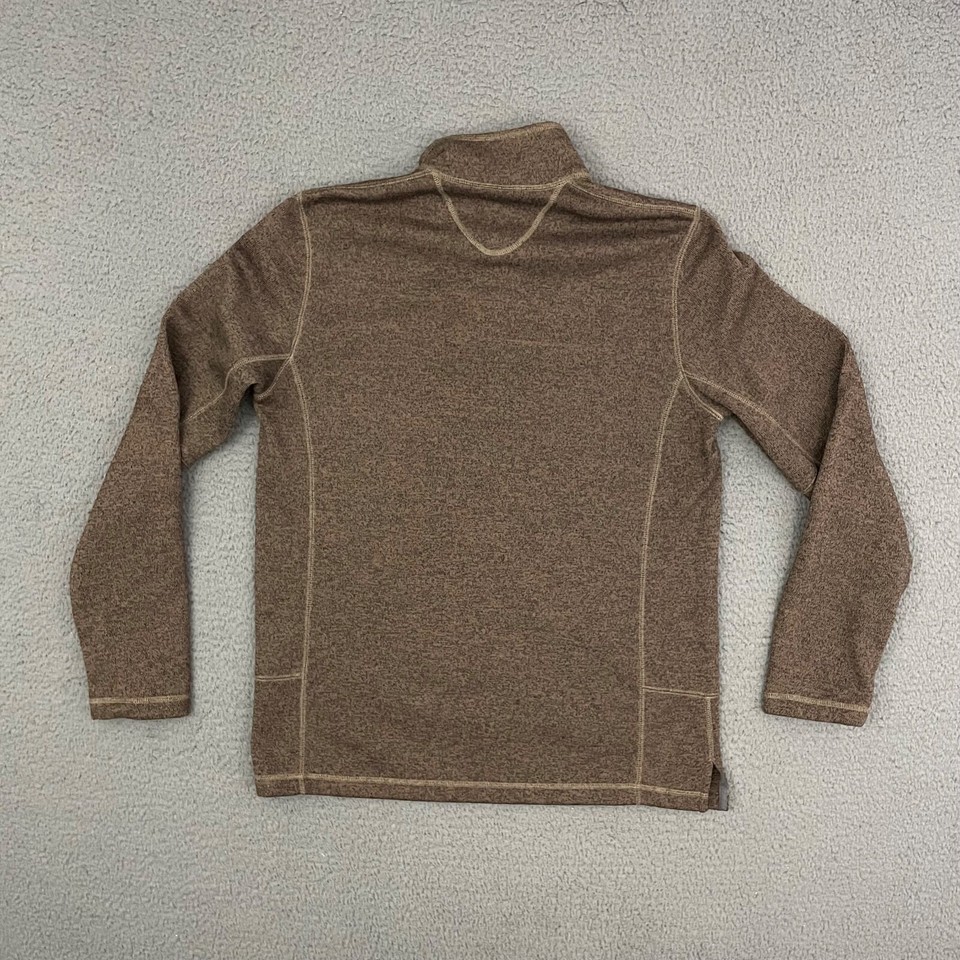 REI Fleece Jacket Mens Medium Brown Snap Pullover Hiking Nature Dad
