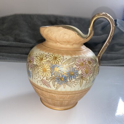 Rare Chelsea Royal Pottery Pitcher FLORAL  Made In England 508