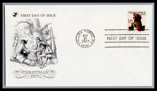 US FDC # 1729 13c Christmas Valley Forge Readers Digest 1977, 9M645