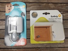 Safety 1st Refrigerator Door Lock and Furniture Wall Straps. New in packaging 
