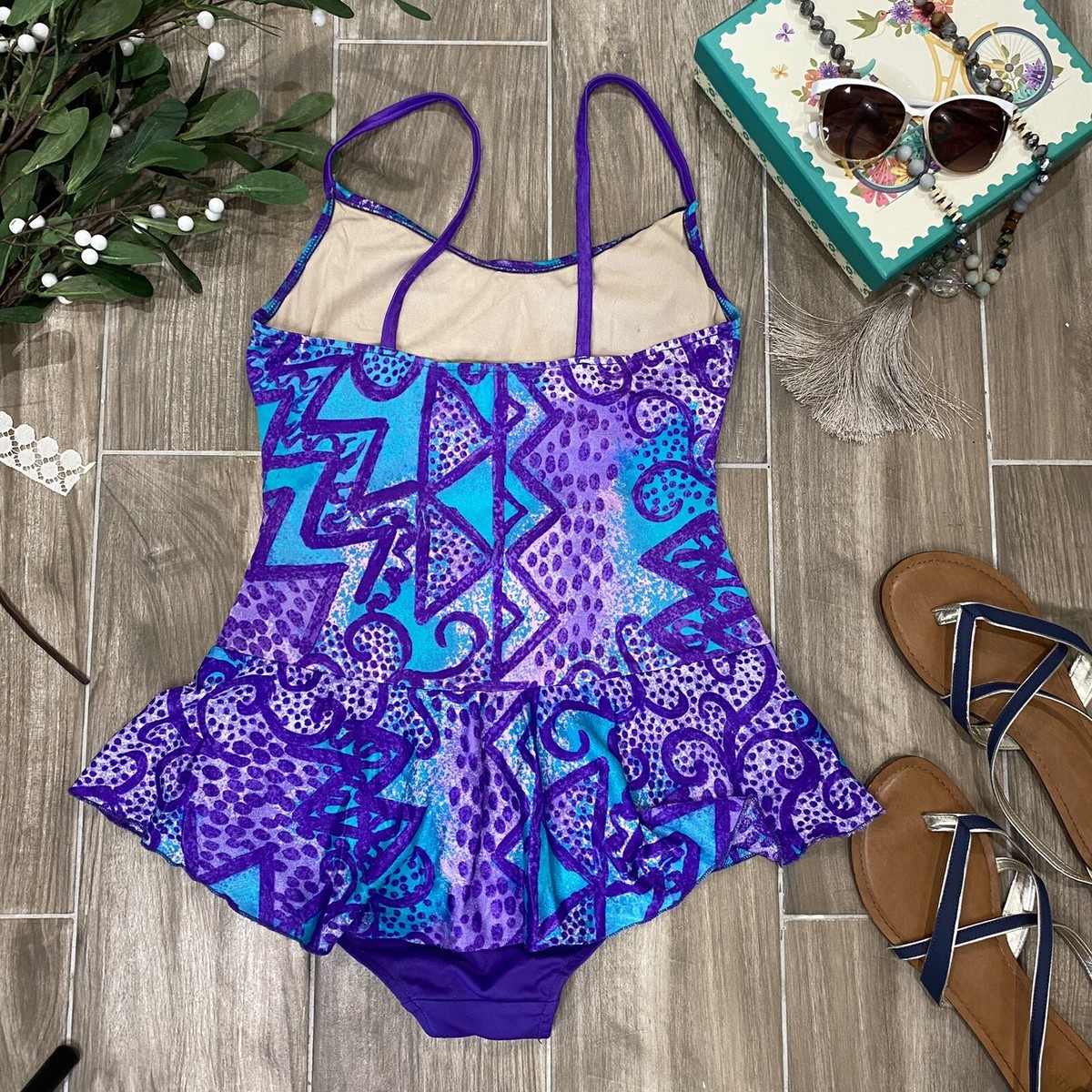 Ameri VINTAGE HOLEONEPIECE SWIMWEAR Mサイズ Firenze Becky Mayra One Piece - White