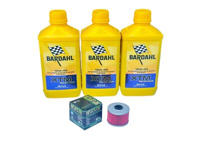 Set Service 3 Lt Öl BARDAHL XTM 10W40 + Filter KAWASAKI Ninja 125 '' 19-22