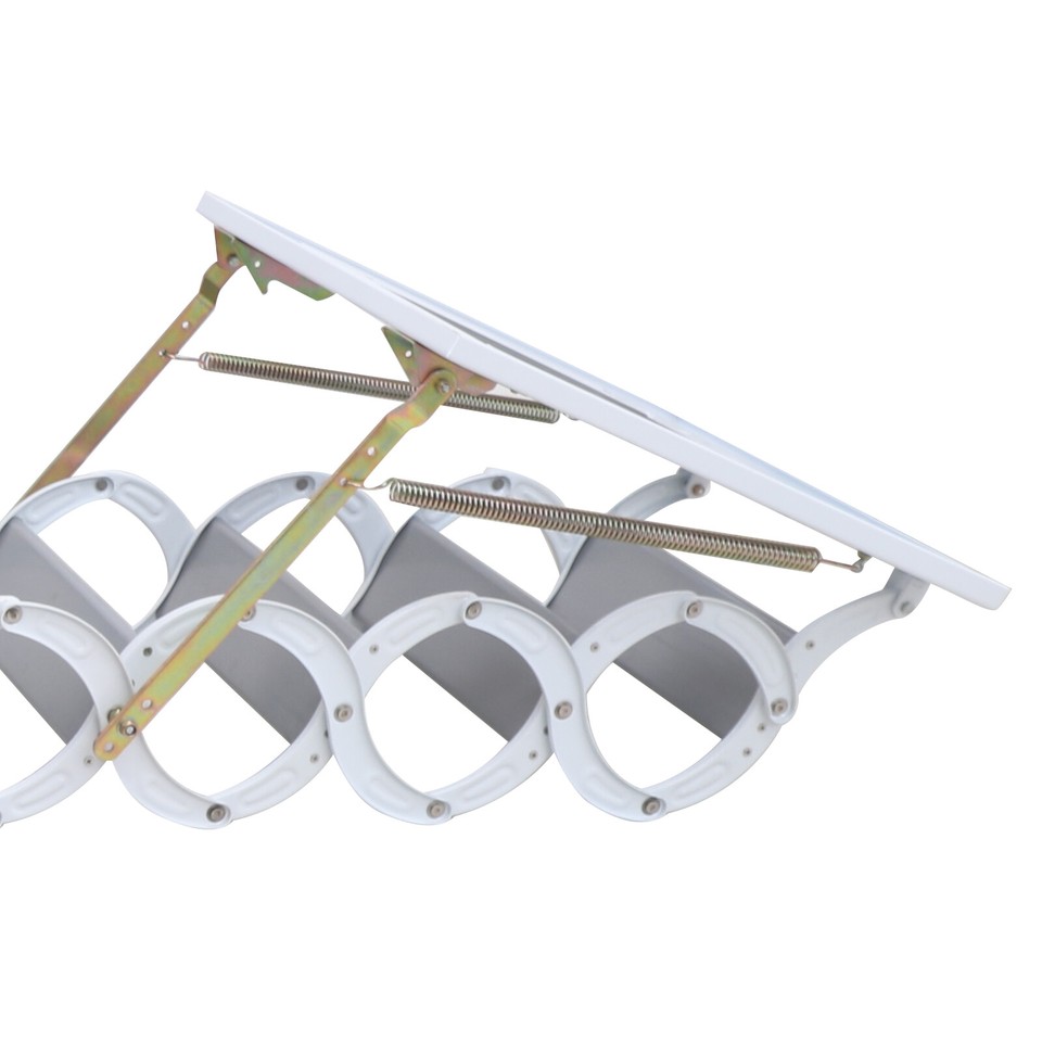 2.9M Telescopic Loft Ladder AlMg Alloy Extendable Extension Step Attic Ladders eBay