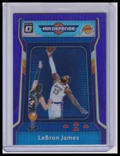 2020-21 Donruss Optic LeBron James #3 Air Defense Purple Los Angeles Lakers