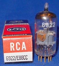 NOS NIB Siemens 6922 Gold Pin Vacuum Tube Branded For RCA 1968 Date