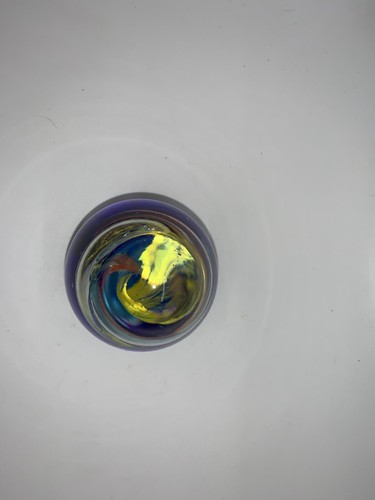 VTg Spiral Multi Color Helix Swirl Art Glass PAPERWEIGHT Cobalt Blue Murano? - Picture 3 of 5