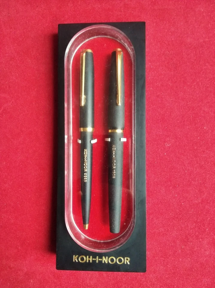 +Juego DE COLECCIÓN PLUMA ESTILOGRÁFICA Koh-I-Noor 1309 NEGRO + Bolígrafo 5869 en caja original Foto 2 de 4