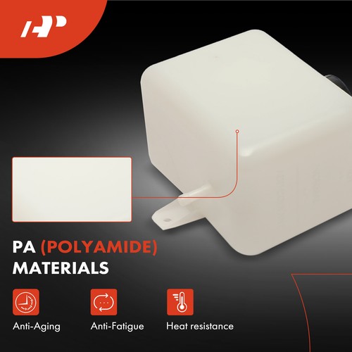 A-Premium Universal Refrigerante Radiador Depósito Botella Tanque De Desbordamiento Blanco con Tapa - Imagen 3 de 8