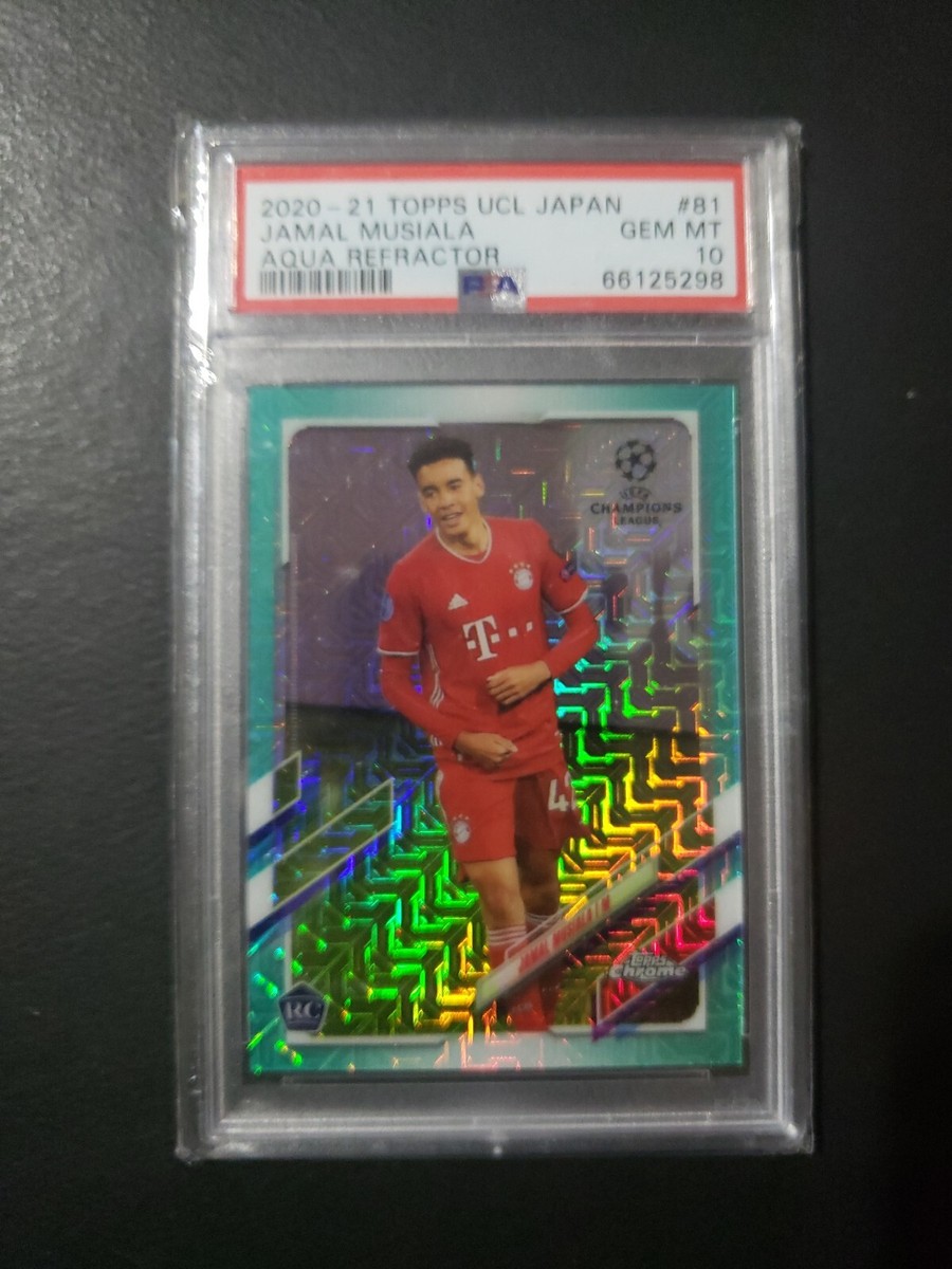 2020-21 Topps Chrome Ucl Japan Jamal Musiala Aqua Refractor/199 Rc 