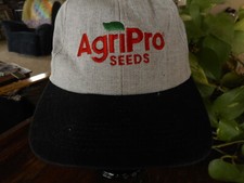 AgriPro Seeds Farming Seed Company Tan Black Baseball Cap Hat Adjustable