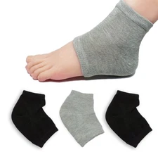 2-Pair Moisturizing Open Toe Recovery Socks - Heel Socks for Dry Hard Crack Skin
