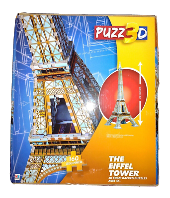 Puzz 3D The Eiffel Tower Foam Backed Puzzles 160 Beginner Piece's