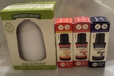 Nature’s Truth Ultrasonic Essential Oil Mini Diffuser (with 3 Bottles  Ess Oil