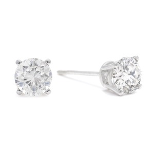 Natural Genuine 3 4 Carat Diamond Stud Earring 14k White Gold