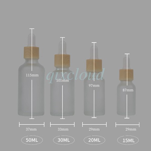 Empty Frosted Clear Glass Dropper Bottles Essential Oil Bottle - Picture 2 of 10