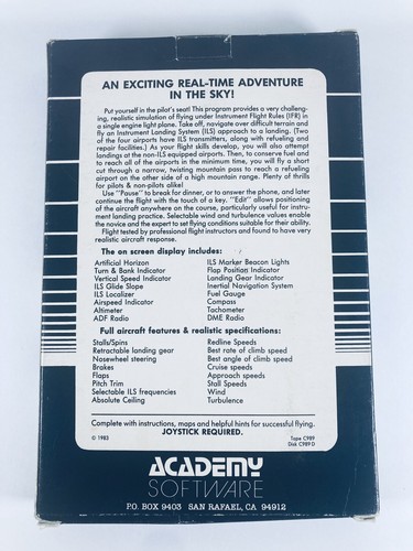 Vtg Commodore 64 IFR Flight Simulator Commodore 64 Computer Game Cassette Manual - Picture 3 of 8