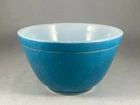Vintage Blue Distressed Finish Pyrex Milk Glass Mixing Bowl