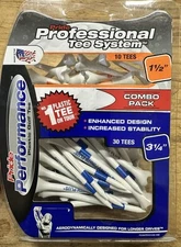 pride Professional Tee System, Pride Performance Plastic Golf Tees Combo Pack, 3