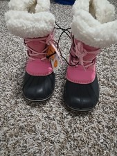 Cat And Jack Girls Snow Boots Size 2 Pink