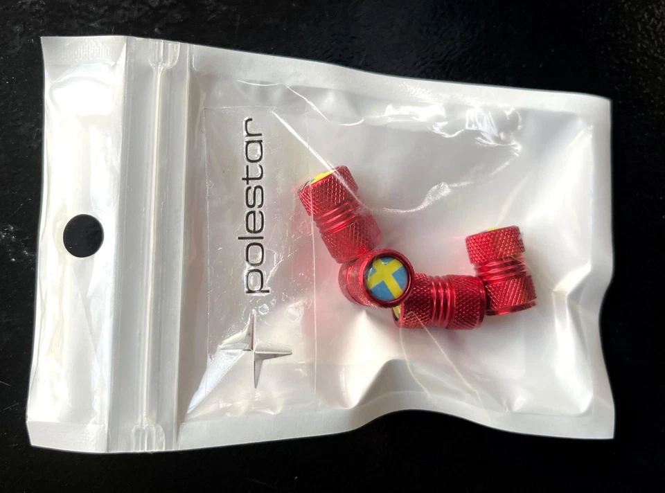 Volvo, juego de tapas de válvulas, Polestar, tapa de válvula, tapas de válvulas, bandera Suecia - Imagen 3 de 4