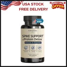 VINATURA Spike Protein Detox - Curcumin 1000 mg Bromelain 500 mg Nattokinase ...