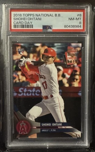 2018 Topps National Baseball Card Day Shohei Ohtani #8 PSA 8 Nm-MT Rookie RC