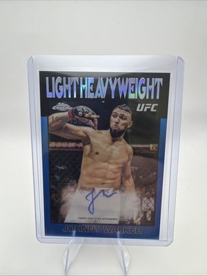 2026 Topps Chrome UFC Johnny Walker 1986 Blue Refractor Auto /150 #86S-JW