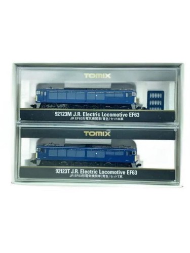 Juego de 2 coches locomotora eléctrica azul TOMIX JR EF63 47172 | Condition: Used