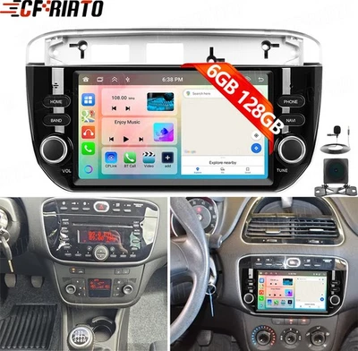 CFRIATO 6+128GB 7" Android 15 Autoradio Carplay RDS Für Fiat Punto 10-16 Linea 12-15 Kam