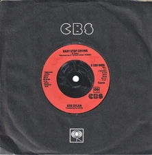 Bob Dylan Baby Stop Crying 7" vinyl UK Cbs 1978 orange injection label design in