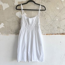 Guess Mini Dress 100% Cotton Smocked Ruffle Sundress Coquette Cottagecore XS