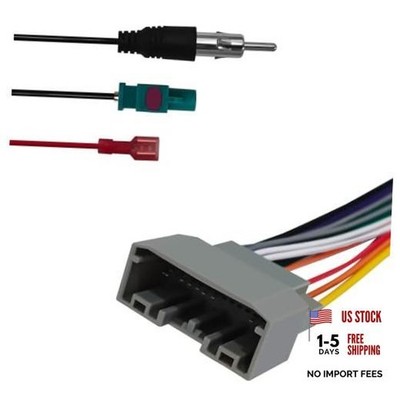 Car Radio Stereo Wiring Harness, Aftermarket Radio Wire Harness Kit with 3