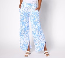 Susan Graver Women's Plus Sz Pants 3X Soleil Knit Regular Multi-colored A636398