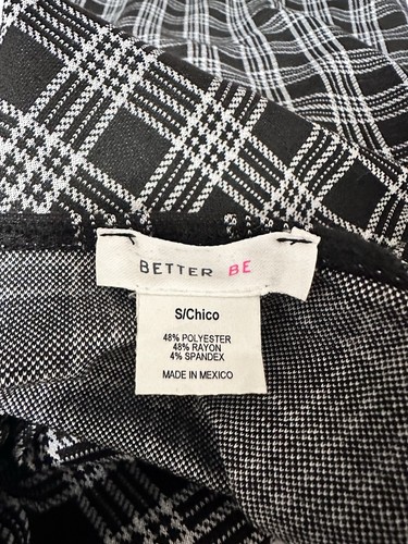 Vintage 90s Y2K Better Be Women’s Small Black/White Plaid Mini Dress School Girl - Picture 6 of 14