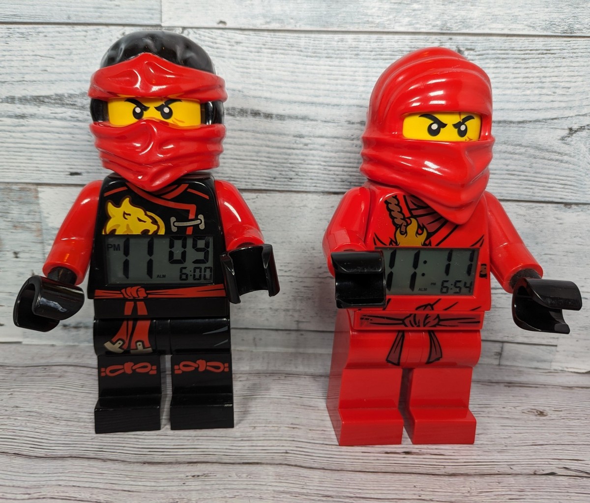 Lego Ninjago Kai Alarm Clocks Red NINJA Masters of Spinjitzu Skybound 2011  &2016