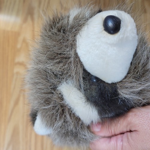 2 peluches de peluche raros difíciles de encontrar 1987 TL juguetes esponjosos N' floppy mofeta y mapache - Imagen 5 de 24