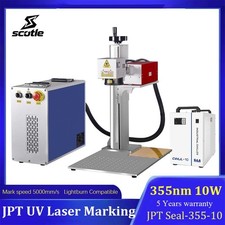 10W JPT UV Laser Engraver Marking Machine for Glass Plastic Mark S&A Chiller US