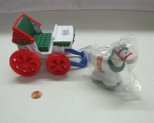 ¡Nuevo! Carro de vacaciones de Navidad Fisher Price Little People con bonito caballo